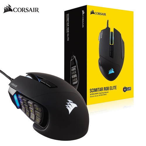 Computer Gaming Mice Corsair Scimitar RGB Elite USB Wired Mouse 18000 DPI Programmable CH-9304211-AP
