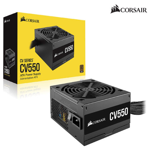 550W ATX PC PSU Corsair CV550 Compact Black Power Supply CP-9020210-AU