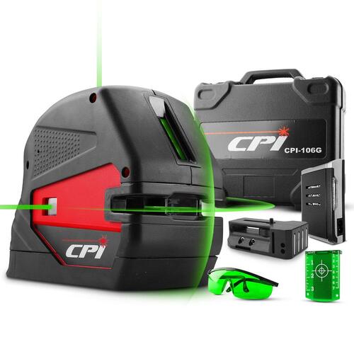 Industrial Laser Level Kit 5-Point and Cross Green Beam Line Self Leveling CPI CPI106G
