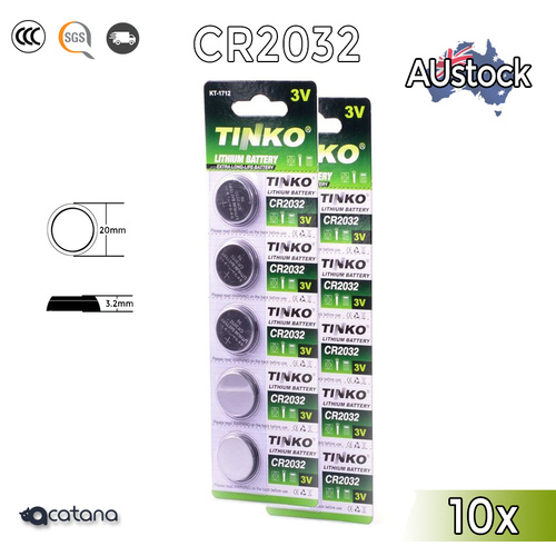 10x CR2032 3V Lithium Button Batteries Oz CR 2032 Coin Battery Cell for Watch