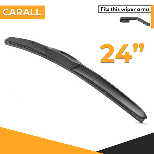 1pcs Front Windscreen Wiper Blade 24" 600mm Fits U-Hook Windshield Replacement
