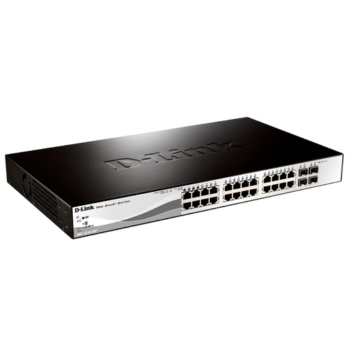 D-Link DGS-1210-28 28-Port (24 UTP, 4 SFP) Gigabit Smart Manageable Switch with 4 Gigabit SFP Ports