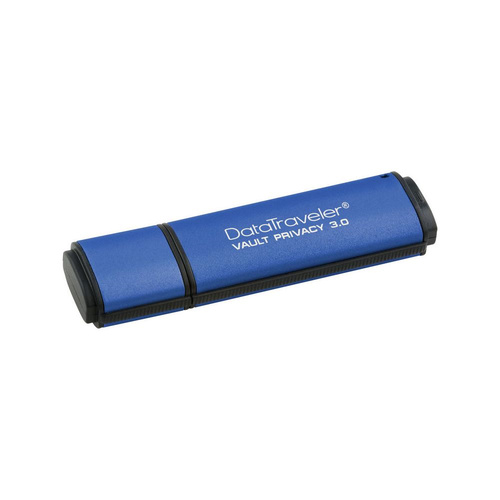 Kingston DataTraveler Vault Privacy USB3.0 64GB USB Flash Drive with 256-Bit Advanced Encryption, blue