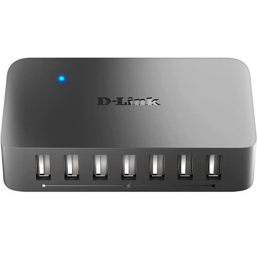 D-LINK 7 Port USB 2.0 Hub Fast Charging Port for Mobile Devices 480 Mbps DUB-H7