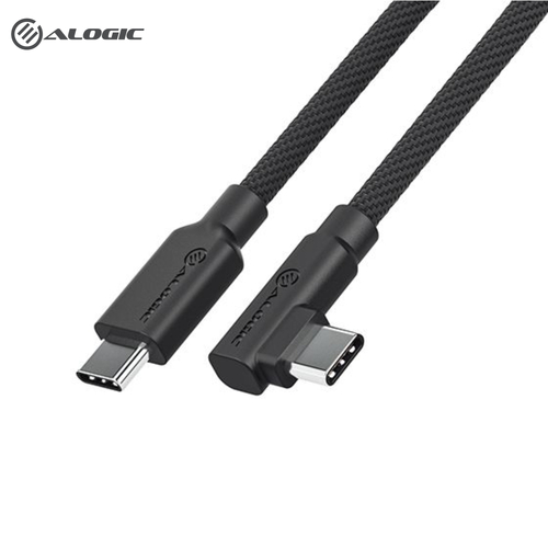 Cable Alogic Elements Pro 2m Right-Angle USB-C to USB-C Male to Male ELPRACC02-BK