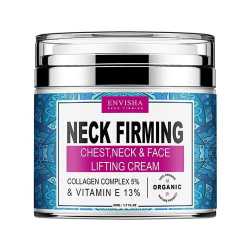 Envisha Collagen Neck Firming Cream Anti Aging Tightening Moisturizer Massage Chest Face Lifting, 50ml