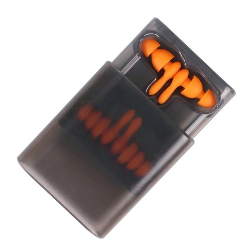 2 Pairs Noise Cancelling Ear Plugs Silicone Earplugs Snoring Study Sleep Swim