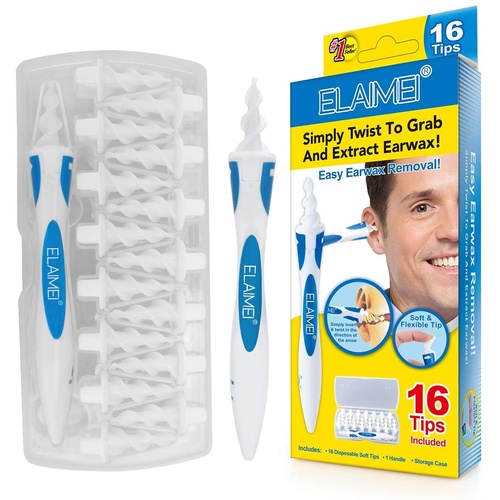 EAR WAX CLEANING TOOL QTWIST Q GRIP Q TWIST remover soft spiral earwax 16PCs