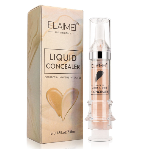 Elaimei Natural Color Concealer Longlasting Liquid Concealer Foundation Cream Coverage Makeup Waterproof Matte