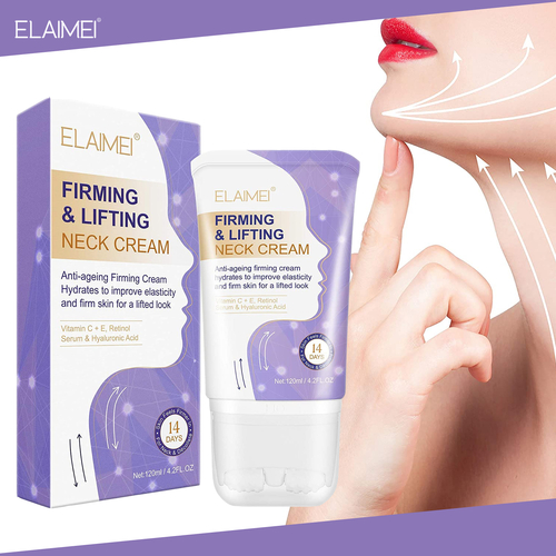 Elaimei Neck Firming Cream Massage Skin Roller Anti Aging Wrinkle Saggy Lifting Chest