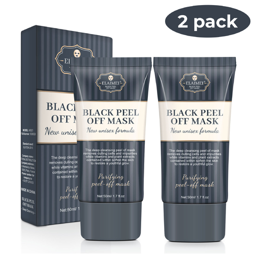 Elaimei Charcoal Black Mask Peel Off Mask Deep Face Nose Pores Cleansing Purifying Blackhead Remover Skin Oil