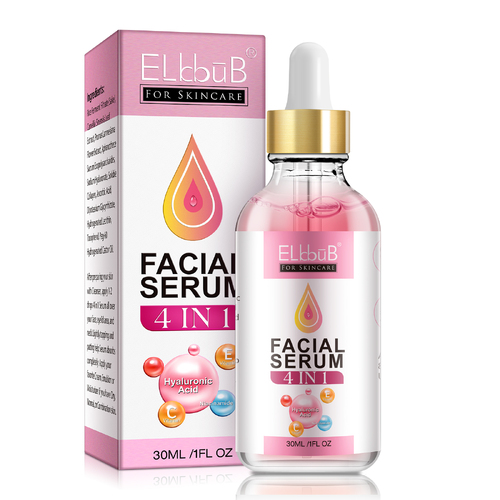 Elbbub 4in1 Facial Serum Niacinamide Hyaluronic Acid Vitamin C E Best Skin Care Anti Aging Wrinkle Remover Complex