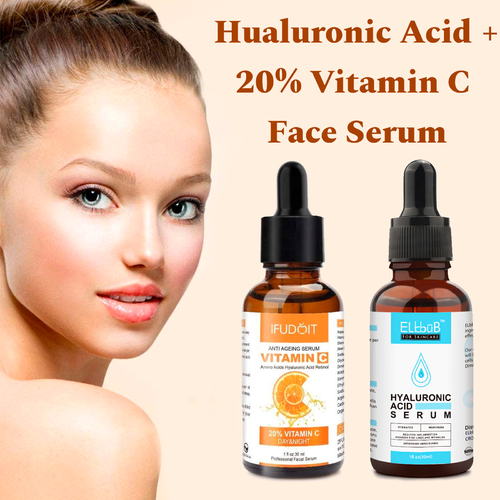 Vitamin C Face Serum Hyaluronic Acid Anti-Ageing Anti Wrinkle Collagen Skin Care