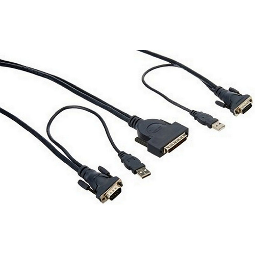 BELKIN OmniView Enterprise Series Dual Port USB KVM Cable, USB and 2xVGA Connector, 12ft 3.6Meters USB and 2xVGA Connector