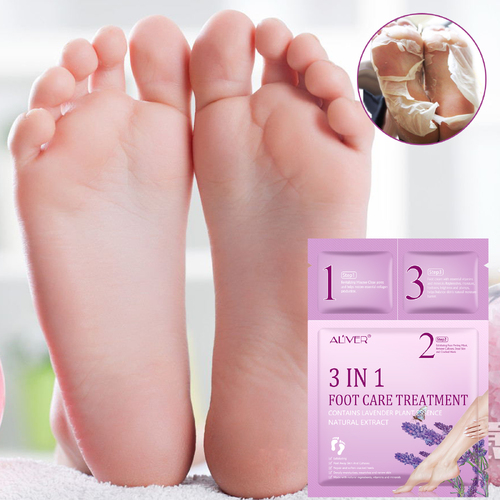 Aliver 3in1 Exfoliating Foot Peel MASK Baby Soft Feet Socks Hard Dead Skin Remover LAVENDER Smooth Care Milky