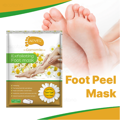 Aliver Exfoliating Foot Peel MASK Soft Feet Hard Dead Skin Remover Smooth Socks Peel Off Calluses Baby Soft Smooth Touch Feet Spa (Pair)