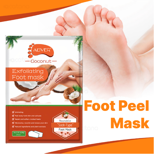 Aliver Exfoliating Foot Peel MASK Soft Feet Hard Dead Skin Remover Smooth Socks Peel Off Calluses Baby Soft Smooth Touch Feet Spa (Pair)