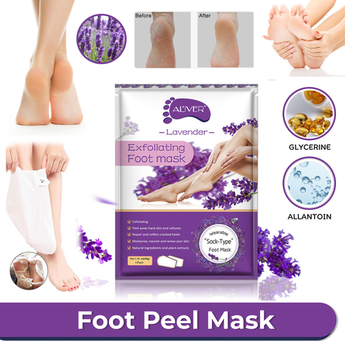 Aliver Exfoliating Foot Peel MASK Soft Feet Hard Dead Skin Remover Smooth Socks Peel Off Calluses Baby Soft Smooth Touch Feet Spa (Pair)