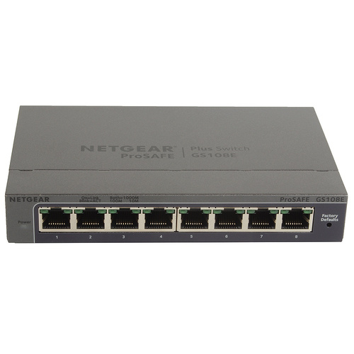 Netgear GS108E ProSafe Plus 8-port Gigabit Unmanaged VLAN Switch 16Gbps