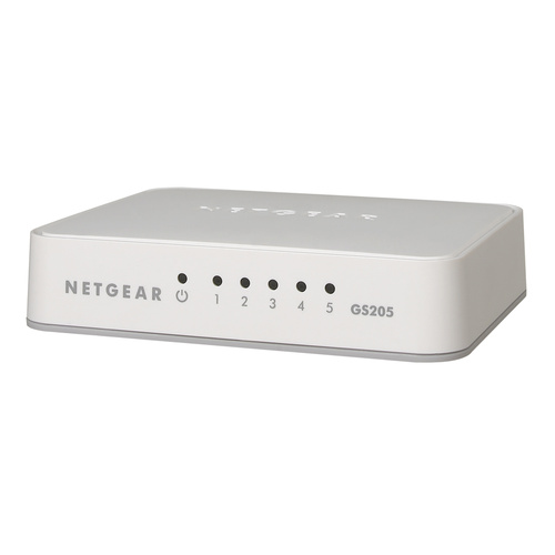 Gigabit Ethernet Switch Unmanaged 5-Port Energy-efficient Netgear GS205-100AUS