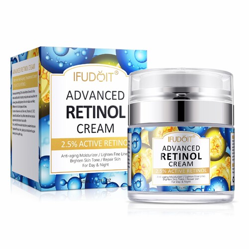 Ifudoit 2.5% Retinol Face Cream Anti Aging Moisturizier Treatment Wrinkle Remover Skin Repair Intensive Skin Care Lighten Fine Line Day Night