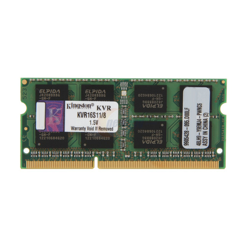 Kingston 8GB DDR3 PC-12800 1600MHz SO-DIMM Notebook Memory, 1.5V, Non-ECC CL11