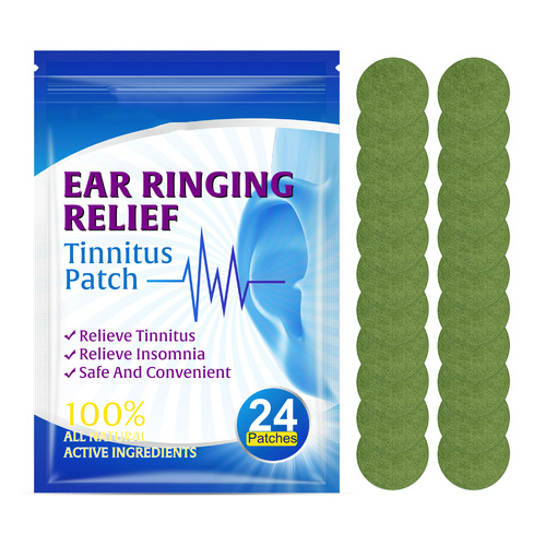 Lovelys Natural Ear Ringing Patches Hearing Loss Herbal Relief Care Pads Pain Plaster Support, 24pcs