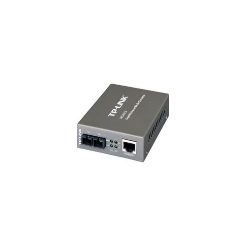 TP-Link MC100CM 10/100M RJ45 to 100M Multi-mode SC Fiber Converter Full-duplex up to 2Km  Switching Power Adapter Chassis mountable