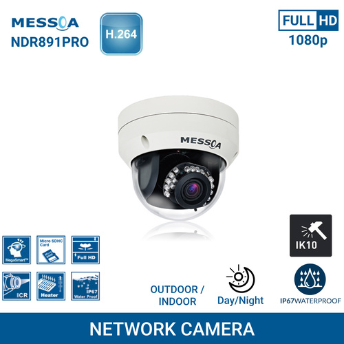 Security Camera Network 1080p Full HD Outdoor IP67 or Home IR Night H.264 2MP