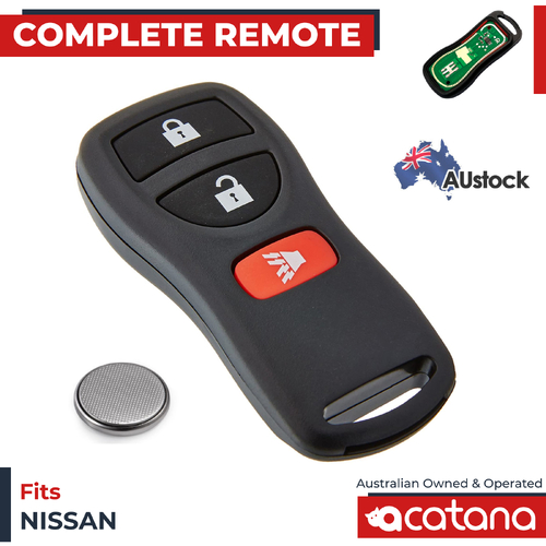 Remote Control Fob For Nissan Pathfinder R50 2002 - 2005 3 Button 433 MHz