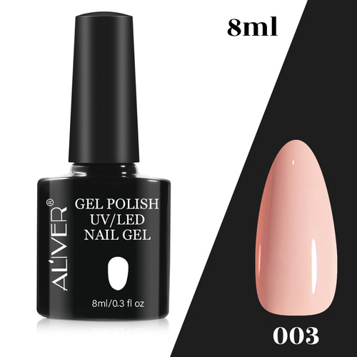 Aliver Color Gel Nail Polish Art Lacquer Manicure No Wipe Top Base Coat 8ml UV