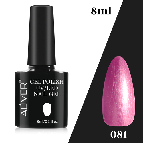 Aliver Color Gel Nail Polish Art Lacquer Manicure No Wipe Top Base Coat 8ml UV Varnish