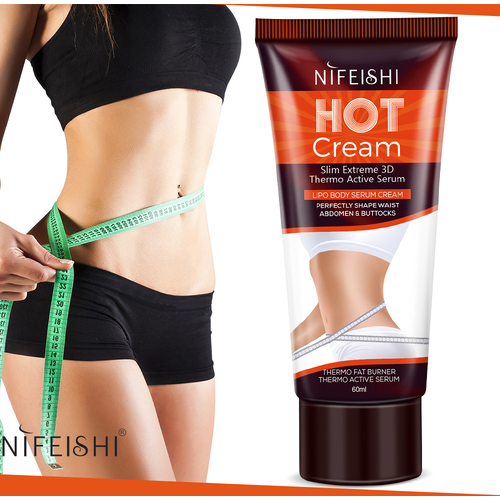 Nifeishi Body Fat Burner Hot Slimming Gel Cream Anti Cellulite Weight Loss Firming Shaping Belly Abdomen and Buttocks Massage (60ml)