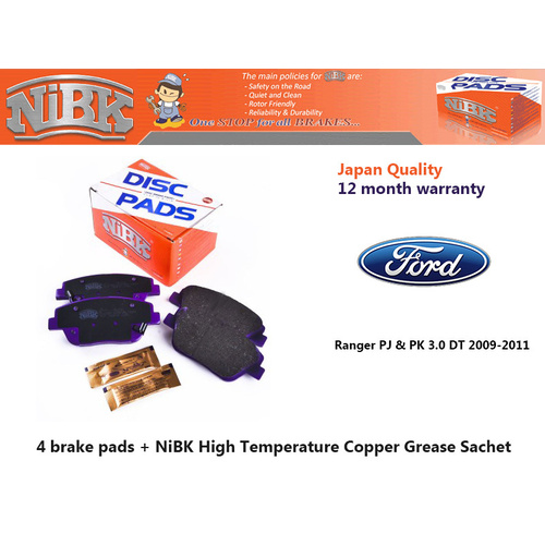 Brake Pads Front FORD COURIER PH 2.5 2.6 4.0 V6 2004-2006 (Equiv to DB1681HD)