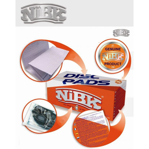 Rear Brake Pads NiBk PN7249 LOW DUST + copper grease sachet (Equiv to DB1186GCT)