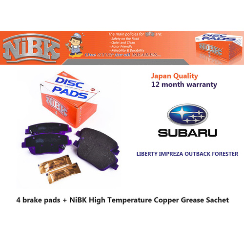 Brake Pads Front For Subaru Liberty 2.0 B4 2.5 RX GX 97-03 Equiv to DB1342GCT