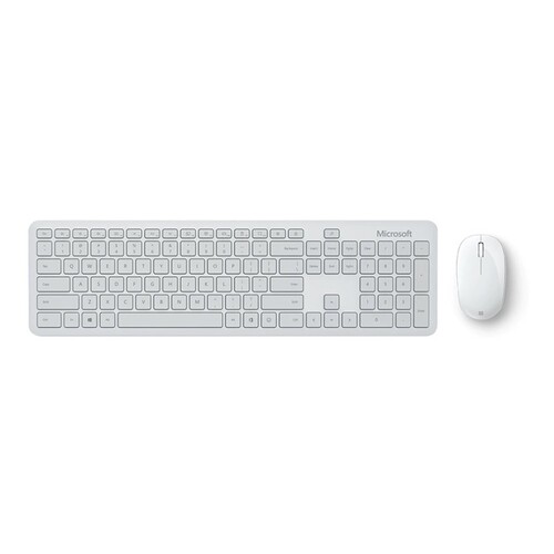 Microsoft Wireless Bluetooth Desktop Keyboard & Mouse Combo Bundle English Glacier QHG-00047