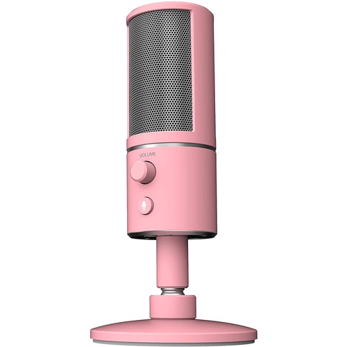Razer Seiren X Quartz Edition Gaming USB Streaming Microphone: Professional Grade - Built-in Shock Mount - Supercardiod Pick-Up Pattern - Anodized Alu