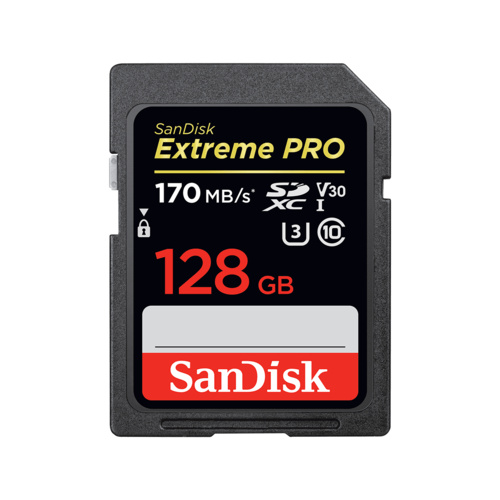 SD Memory Card SDXC 128GB SanDisk Extreme PRO U3 V30 170MB/s SDSDXXY-128G-GN4IN