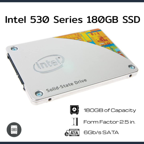 Solid State Drive Internal Intel 530 Series 2.5" SSD SATA 6GB/S 180GB For PC Mac