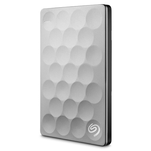 Seagate Backup Plus Ultra 2TB 2.5"""" USB3.0 Portable Hard Drive, 9.6mm Thick and Slim, Platinum