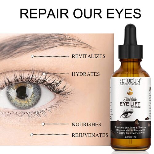 Sefudun Caffein Eye Lift Serum Under Eye Puffiness Reduction Anti Aging Reduces Eye Bags