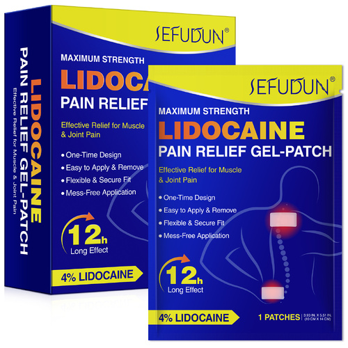 Lidocaine Pain Relief Gel Patch Topical Patch Muscle Joint Discomfort 20 pcs box