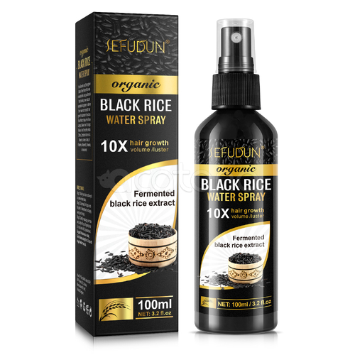 Sefudun Black Rice Water Hair Growth Anti Loss Care Prevention Natural Spray for Men Woman, 100ml