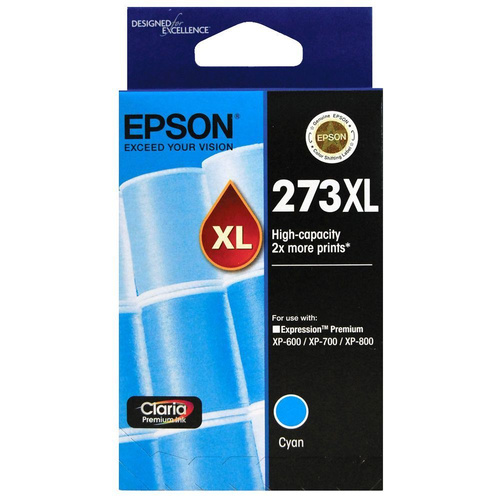 Epson 273XL High Capacity Claria Premium Cyan ink