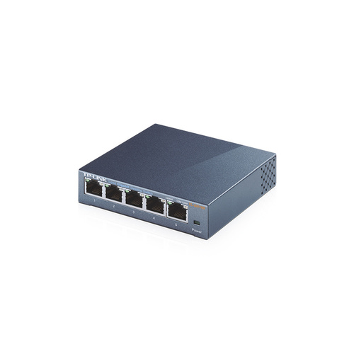 TP-Link TL-SG105 5-Port 10/100/1000 Mbps Unmanaged Desktop Switch with Auto-Negotiation, Auto-MDI/MDIX, Steel case