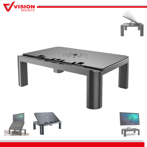 Monitor Laptop Stand Riser Desk Height Adjustable Computer Shelf Table Notebook