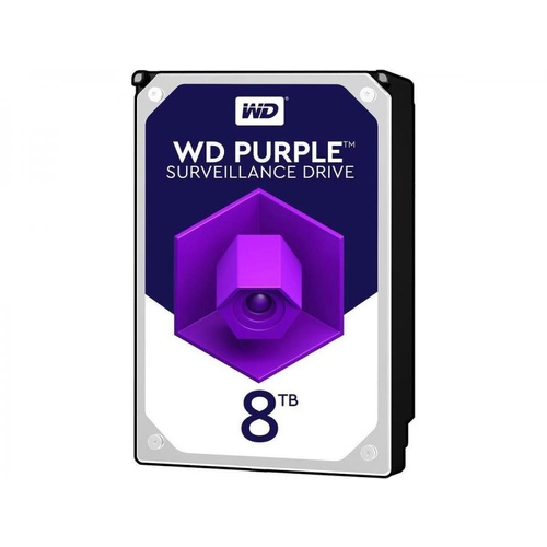 8TB Surveillance Internal Hard Drive 5400 RPM Class 3.5" WD Purple WD81PURZ