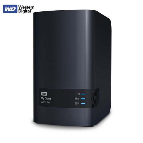 Western Digital 8TB NAS WD My Cloud EX2 Ultra 2-Bay Desktop Storage Network Server Black WDBVBZ0080JCH-SESN