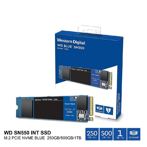 1TB SSD M.2 NVMe PCIe Gen3 8 Gb/s WD Blue SN550 Western Digital WDS100T2B0C